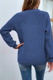 Plain Slope V Neck Pullover Sweaters