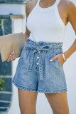 Denim Elastic Waist Pocket Jeans Short Unishe Wholesale