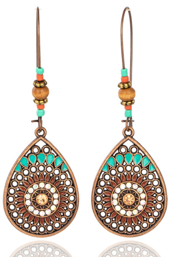 Waterdrop Paisley Hollow Out Earrings MOQ 5pcs