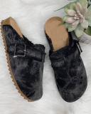 Casual Cow Print Flat Half Slip On Shoes Unishe Wholesale