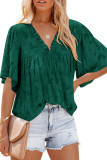 Half Sleeve Ruffles V Neck Blouse Unishe Wholesale