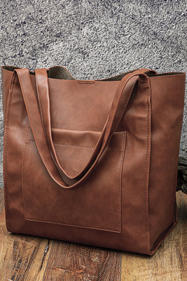 Large Capacity Solid Color Tote Bag Unishe Wholesale MOQ 3PCS
