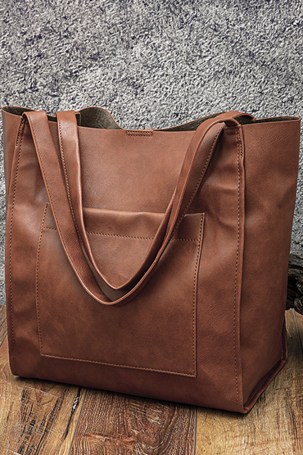 Large Capacity Solid Color Tote Bag Unishe Wholesale MOQ 3PCS