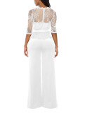 Lace Wide Leg Jumpsuit Pants
