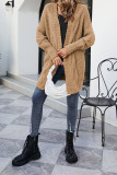 Cable Knit Front Open Cardigan
