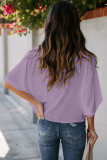 Purple Draped Blouse