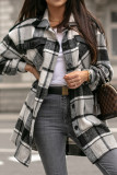 Plaid Button Warm Shacket Fleece Coat Women UNISHE Wholesale