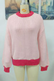 Plain Round Neck Knit Pullover Sweaters