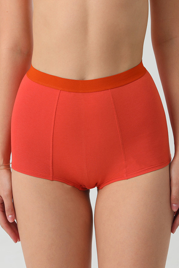 Plain Elastic Waist Boyshorts Boxer