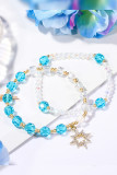 Crystal and Stones Bracelet MOQ 5pcs