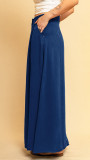 Plain Snap Button Long Length Suede Skirts