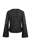 V Neck Hollow Out Bell Sleeves Sweater Unishe Wholesale