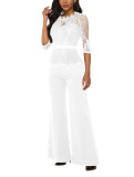 Lace Wide Leg Jumpsuit Pants