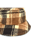 Fashion Winter Outdoor Plaid Faux Lamb Wool Bucket Hat Unishe Wholesale MOQ3pcs