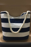 Stripes Print Canvas Bag MOQ 3PCS
