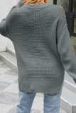 Button Down Texture Knit Pullover Sweaters