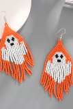 Halloween Ghost Pattern Beads Knit Earrings MOQ 5pcs