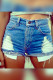 Light Blue Pocket Denim Shorts Unishe Wholesale