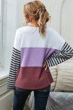 Relaxed Fit Colorblock Bell Sleeve Top
