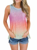 Tie Dye Sleeveless Pocket Style Tank Top