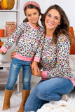 Daughter and Me Family Matching Leopard Print Long Sleeve Top