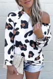 White Leopard Long Sleeve Top