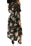 Floral Printed Long Maxi Floral Summer Beach Boho Cover Up
