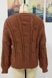 Solid Color Cable Knit Pullover Sweater Unishe Wholesale