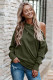 Green Ribbed Zip Knit Top