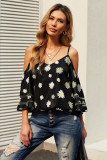 Daisy Floral Cold Shoulder Blouse