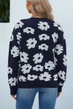 Flower Knitting Pullover Sweater