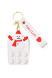 POP IT Snowman Coin Purse Keychain Push Bubble Unishe Wholesale MOQ5pcs