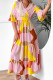 Paisley Floral Print Flare Sleeves Maxi Dress Unishe Wholesale