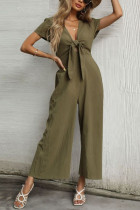 Bow Knot Wide Leg Long Pants Jumpsuit Unishe Wholesale