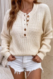 Plain Button Down Knit Sweaters