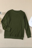 Green Wash Fleece Pullover Sweatshirt