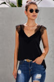 Black One More Night Lace Cami Tank