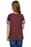 Red Striped Short Sleeve Girl’s Top