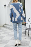 Cow Pattern Button Knitting Pullover Sweater