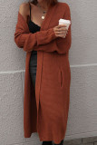 Plain Long Length Open Sweater Cardigans