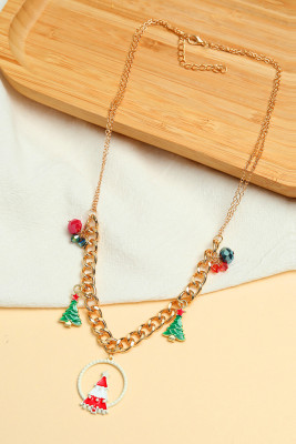 Alloy Xmas Tree Pendant Necklace MOQ 5pcs