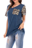 Leopard Print Short Sleeve T-shirt Unishe Wholesale