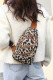 Leopard Print Twin Zipper Sling Crossbody Bag MOQ 3pcs