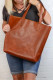 Soft Leather Large Capacity Tote Bag MOQ 3PCS