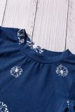 Blue Dandelion Print Little Girl Tee