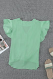 Green Forever Tonight Button Tie Top