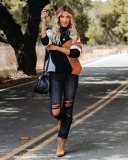 Wave Color Block Pullover Sweaters