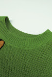 Tiger Pattern Tassle Knitting Pullover Sweater