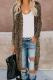 Brown Leopard Print Long Cardigan