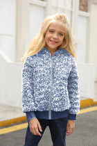 Blue Girls' Faux Fur Bomber Jacket